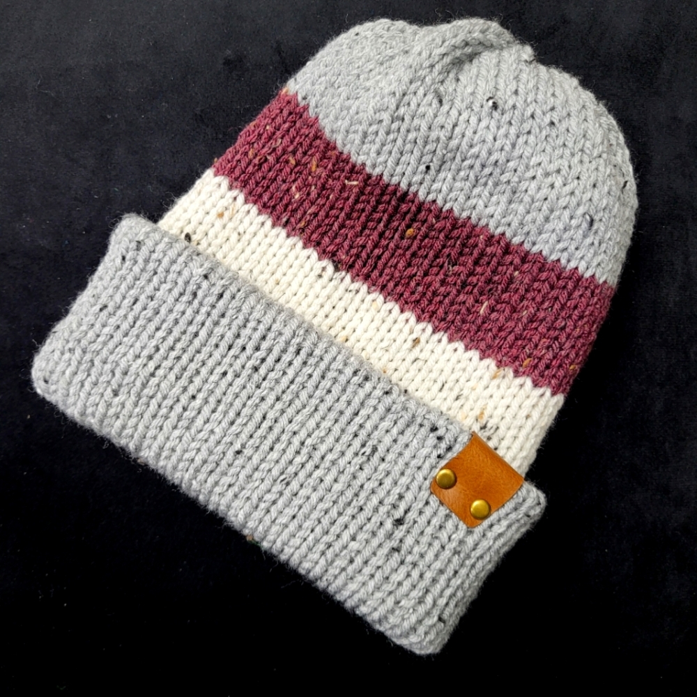 Reversible Multicolor Knit Beanie